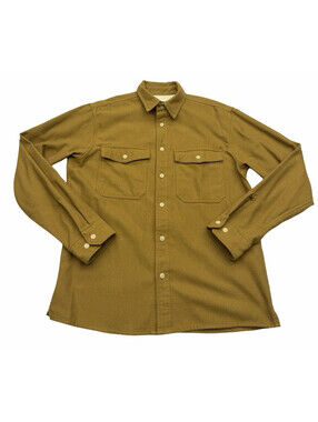 Selected Homme Troy Overshirt Button-Up Cotton Blend Brown Size M